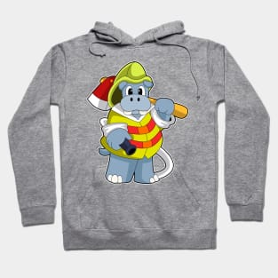 Hippo as Firefighter with Ax Hoodie